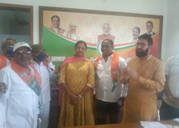 राष्ट्रवादी कार्याध्यक्ष सागर तांबोळी यांचा भाजपात प्रवेश,शनीमांडळ जि. प. गटातून भाजपतर्फे केली उमेदवारी दाखल