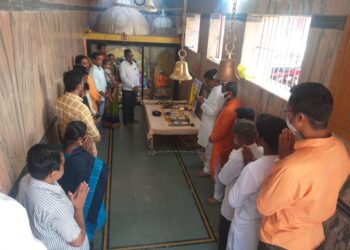 विजयादशमिनिमित्त हिंदु जनजागृती समितीच्या वतीने नंदुरबार येथे शस्त्रपूजन