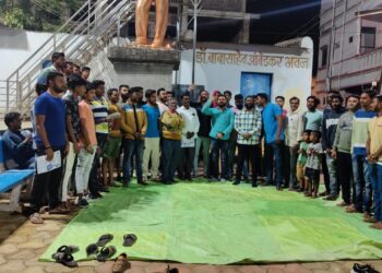 म्हसावद येथे बौद्ध महासभेतर्फे बौद्ध धम्म परीषदेच्या आयोजना संदर्भात बैठकीत चर्चा