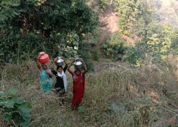 तिनसमाळ येथे पाण्यासाठी जीवघेणी कसरत सुरूच, जि.प.च्या झालेल्या स्थायी सभेतील अधिकार्‍यांचा दावा फोल