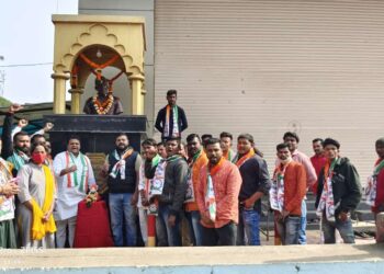 बंगळुरु येथील घटनेचा नंदूरबार येथे राष्ट्रवादीतर्फे करण्यात आला निषेध