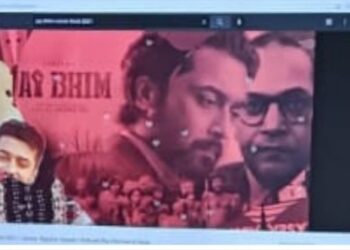 महापरिनिर्वाण दिनानिमित्त जि.प.शाळेत विद्यार्थ्यांना दाखवण्यात आला जय भीम चित्रपट