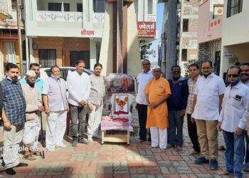 शहादा येथे भारतमाता पुजनाने प्रजासत्ताक दिन साजरा