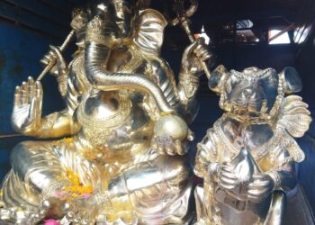 गणेश जयंतीला काका गणपती मंडळातर्फे 380 किलोच्या मूर्तीची चल प्राणप्रतिष्ठा