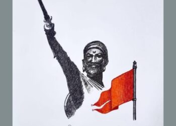 छत्रपती शिवाजी महाराजांच्या जयंती निमित्ताने अवघ्या २० मिनीटांत एका फुटाचे रेखाचित्र रेखाटुन पोलीस अधीक्षक पी.आर.पाटील यांनी केले अभिवादन