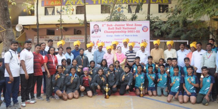 राष्ट्रीय रोलबॉल स्पर्धेत मुलांमध्ये राजस्थान तर मुलींमध्ये महाराष्ट्र विजयी,रोलबॉलचे जनक राजू दाभाडे यांचा विशेष सन्मान