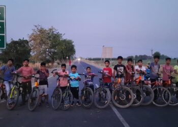 म्हसावद येथे 25 किलोमीटर सायकल मॅराथाॅनमध्ये दुर्गेश गिरासे प्रथम