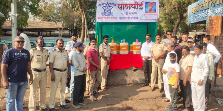 सुखद बातमी : नंदुरबार जिल्हयात पोलीसांकडून ३० ठिकाणी पाणपोईंची सोय