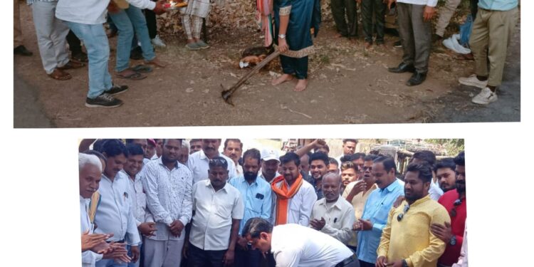 भाजपाचा अंतर्गत वाद चव्हाट्यावर : सहा किमीच्या रस्त्याच्या एका टोकाला आमदार तर दुसऱ्या टोकाला खासदारांनी केले भूमिपूजन