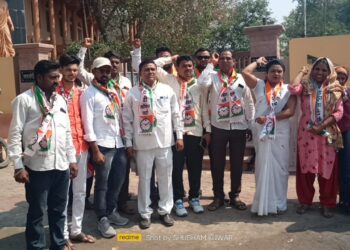 शहादा येथे शरदचंद्र पवार यांच्या घरावर हल्लाचा  झाल्याबद्दल राष्ट्रवादीतर्फे निषेध आंदोलन