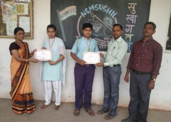 नेमसुशिल विद्यामंदिराचे गांधी विचार परीक्षेत यश