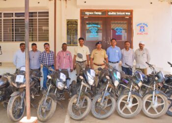मोटार सायकल चोरी करणारा अट्टल गुन्हेगार जेरबंद, 3 लाख 35 हजार रुपये किमंतीच्या 8 महागड्या दुचाकी जप्त