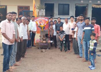 उमर्दे खुर्दे येथे विर शिरोमनी महाराणा प्रताप यांना अभिवादन