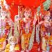वैजाली येथे श्रीराम मंदिरात मूर्ती प्राणप्रतिष्ठा निमित्त मूर्तींची गावातून काढण्यात आली मिरवणूक