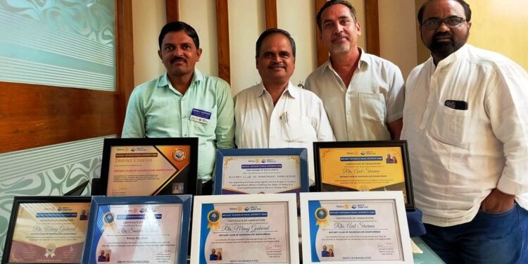 उल्लेखनिय कार्याची दखल घेत रोटरी क्लब नंदनगरीचा विशेष गौरव