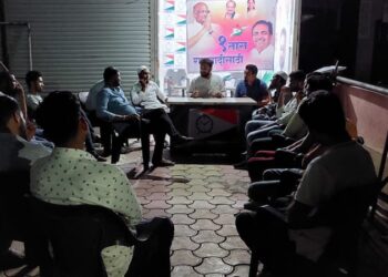 शहादा येथील गरीब नवाज कॉलनीत एक तास राष्ट्रवादीसाठी उपक्रम