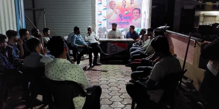 शहादा येथील गरीब नवाज कॉलनीत एक तास राष्ट्रवादीसाठी उपक्रम