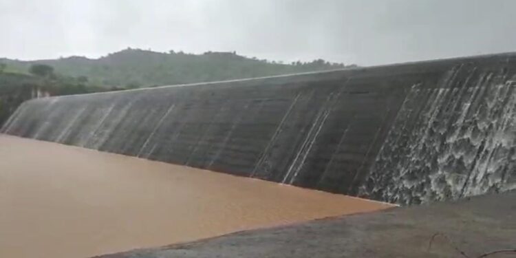 ४० वर्षानंतर पूर्ण झालेले देहली धरण पहिल्याच पावसात झाले ओवर फ्लो