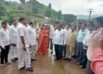 वडफळी परिसरातील अतिवृष्टीने नुकसान झालेल्या भागाची आ. ॲड. के.सी. पाडवी यांनी केली पाहणी