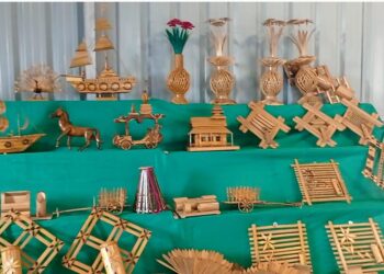 तळोदा महाविद्यालयात आज बांबुंच्या वस्तूंचे प्रदर्शन