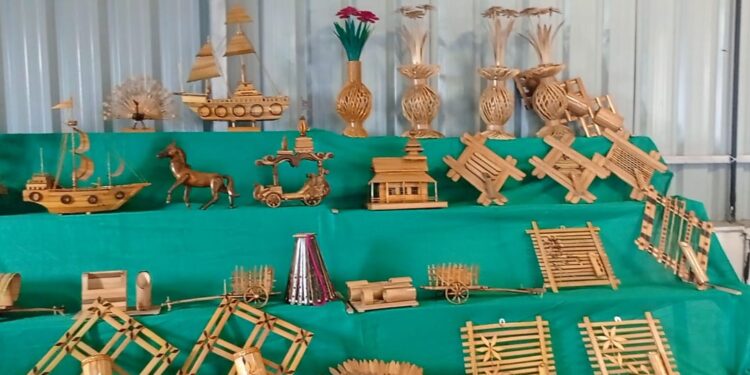 तळोदा महाविद्यालयात आज बांबुंच्या वस्तूंचे प्रदर्शन