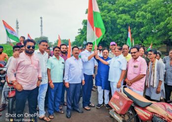 बोरद येथे भाजपाच्या वतीने तिरंगा बाईक रॅलीचे आयोजन