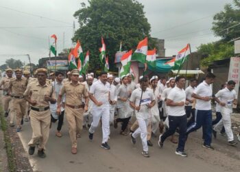 स्वातंत्र्याचा अमृत महोत्सवानिमित्त नंदुरबार जिल्हा पोलीस दलातर्फे 75 कि.मी. अमृत महोत्सव दौडचा समारोप
