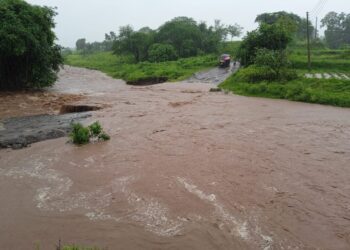 गेल्या ४८ तासापासून जिल्ह्यात पावसाची संततधार, नदी नाल्यांना पूर