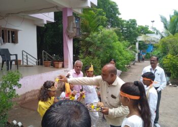 भालेर येथील कन्या विद्यालयात दहीहंडीचा कार्यक्रम उत्साहात साजरा