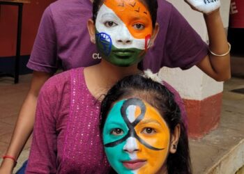 एस.ए.मिशन हायस्कूल व कनिष्ठ महाविद्यालयात फेस पेंटिंगद्वारे विद्यार्थ्यानी केली अनोखी जनजागृती