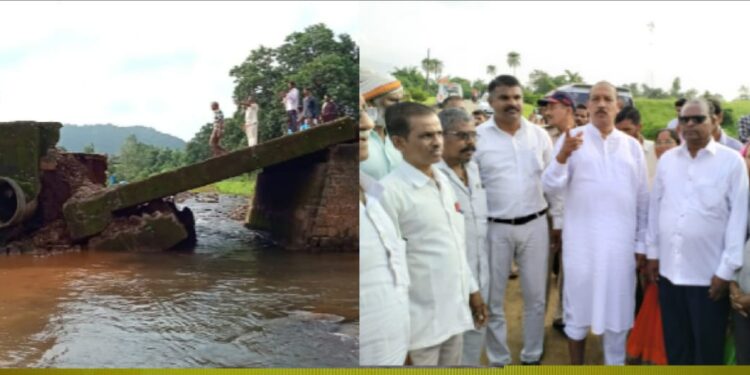 पोषण पुनर्वसन केंद्रासह भगदरी येथील पुलाची मंत्री डॉ.विजयकुमार गावीत यांनी केली पाहणी