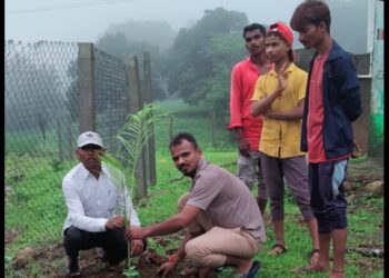 खाई जि.प. शाळेत लोकसहभागातून वृक्षारोपण