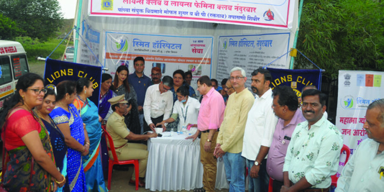 श्री खोडाईमाता यात्रेस येणाऱ्या भाविकांची मोफत आरोग्य तपासणी