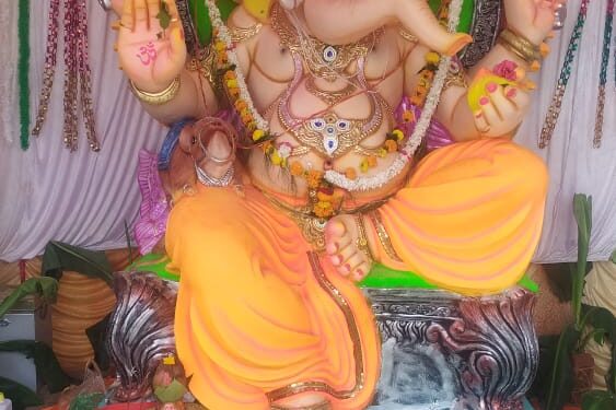 बोरद वगळता परिसरात सर्वत्र गणपतीची मोठ्या उत्साहात स्थापना
