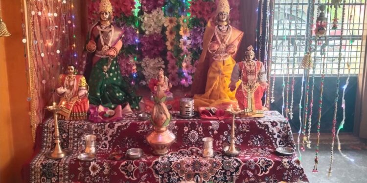 रनाळे येथे गोरी गणपतीची स्थापना, उद्या होणार विसर्जन