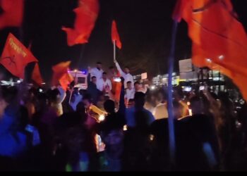 अक्कलकुवा येथे समाजकल्याण सभापती शंकर पाडवी यांच्या निवडीबद्दल केला मोठा जल्लोष