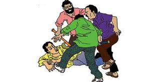 राजविहिर गावातील रस्त्यावर एकास काठीने मारहाण