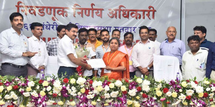 अंधेरी पूर्व विधानसभा मतदारसंघाच्या पोटनिवडणुकीत श्रीमती ऋतुजा रमेश लटके विजयी