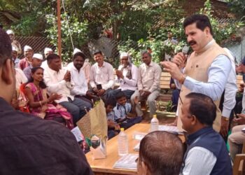 संत गाडगेबाबा ग्राम स्वच्छता राज्यस्तरीय समितीकडून  लहान कडवान ग्रामपंचायतीची पाहणी