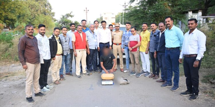 नंदुरबार शहर पोलीसांची कारवाई करीत 48 हजाराचा गांजा केला जप्त, दोघांना अटक