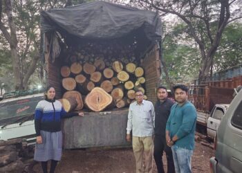 वनविभागाने अवैध लाकुडसह साडेचार लाखाचा मुद्देमाल जप्त