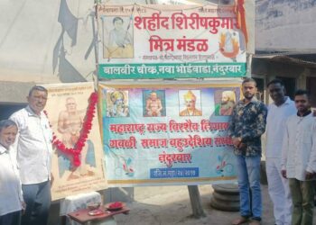 नंदुरबार गवळी समाजातर्फे सिदाजीआप्पा देवर्षी जयंतीनिमित्त अभिवादन