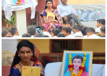 श्रीमती डी.आर.हायस्कूल मध्ये सावित्रीबाई फुले जयंती उत्साहात साजरी