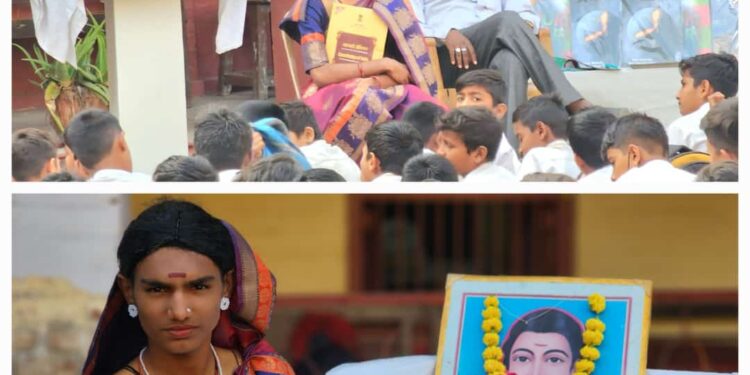 श्रीमती डी.आर.हायस्कूल मध्ये सावित्रीबाई फुले जयंती उत्साहात साजरी