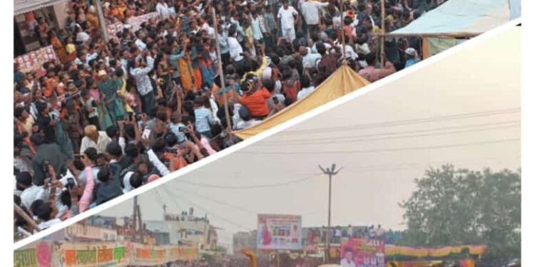 काथर्दे दिगर येथे हजारो भाविकांच्या साक्षीने ओढली बारा गाडी लांगड