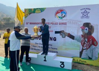राज्यस्तरीय क्रीडा स्पर्धेत शूटिंग प्रकारात पोलीस अधीक्षक पी. आर. पाटील राज्यात दुसरे