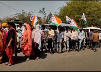 अंगणवाडी सेविका आत्महत्या प्रकरणी, पोलीस अधीक्षक कार्यालयावर मोर्चा