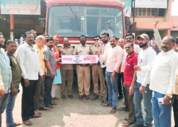 भाजपाने दिली आगाराला संभाजीनगर नावाची पाटी