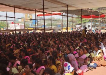 राज्य अंगणवाडी कर्मचारी संघटनेचे बेमुदत धरणे आंदोलन,आ. आमश्या पाडवी यांचा पाठिंबा