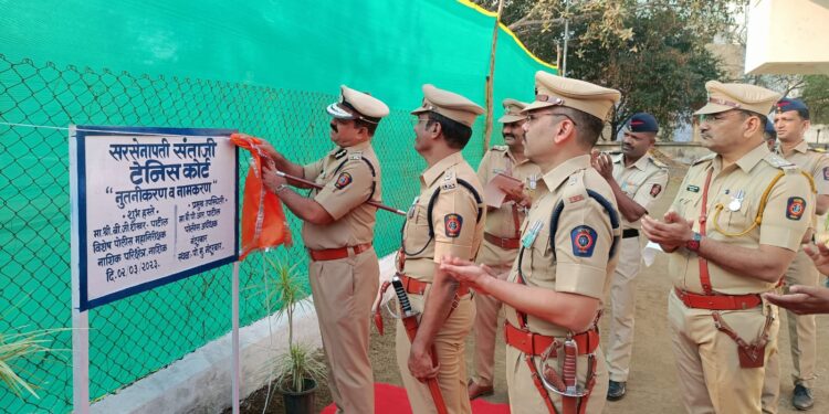 नंदुरबार येथे पोलीस मुख्यालयातील लॉन टेनीस मैदानाचे नुतनीकरण